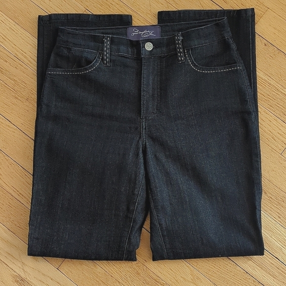 NYDJ/Not Your Daughter's Jeans: Dark wash, straight leg. Size 4/P. - Picture 1 of 4